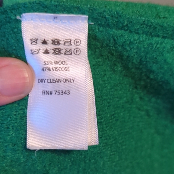 Vibrant Green Cardigan Tahari Size M - Picture 3 of 5